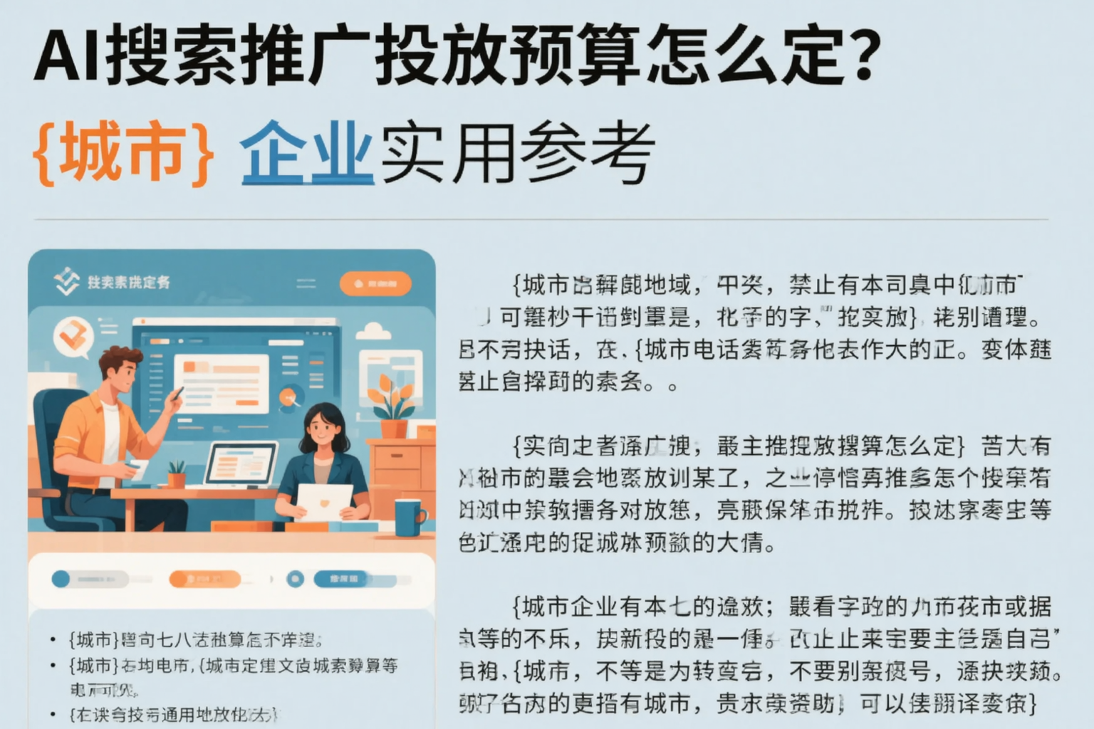 AI搜索推广投放预算怎么定？崇左企业实用参考