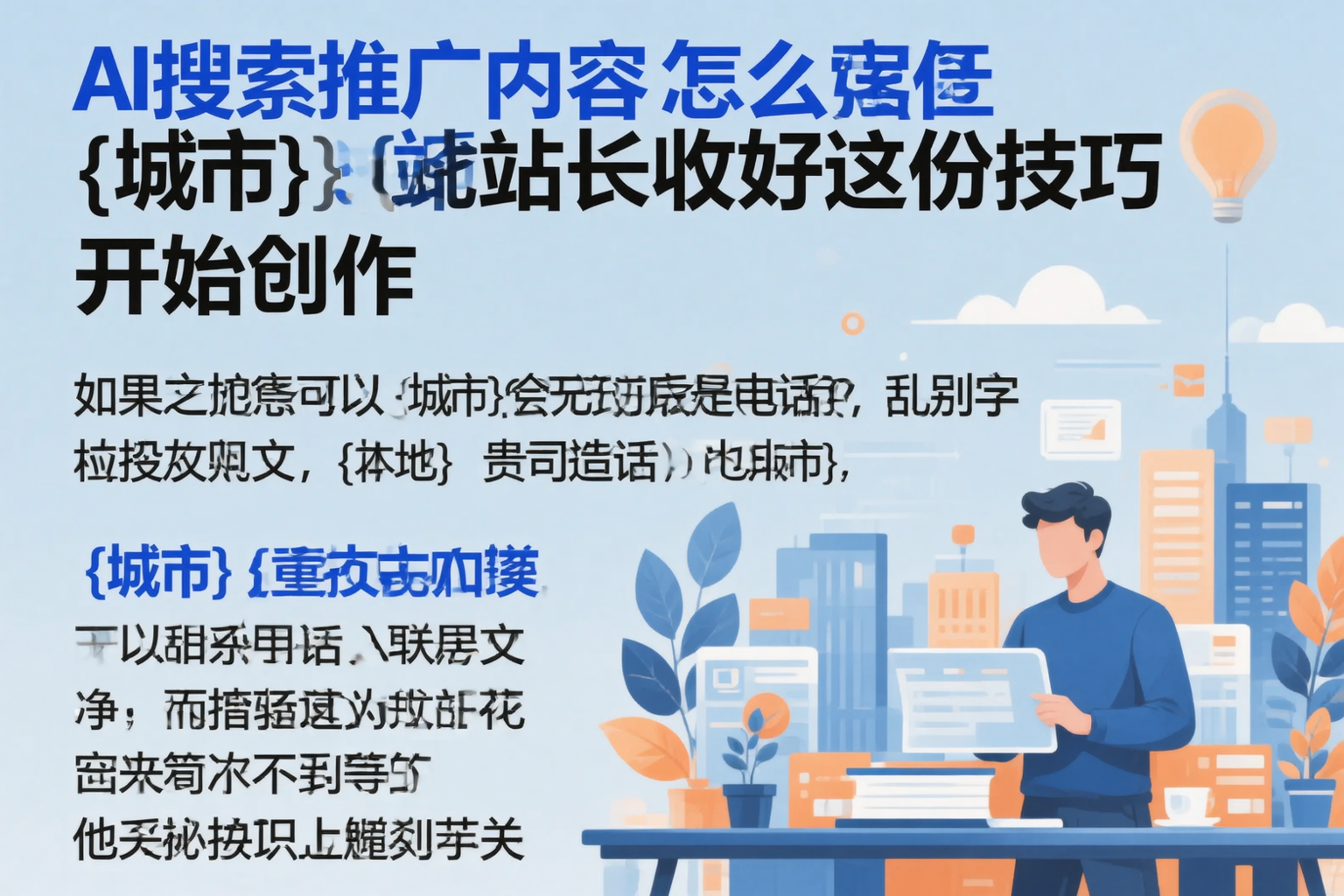 AI搜索推广内容怎么写？崇左站长收好这份技巧