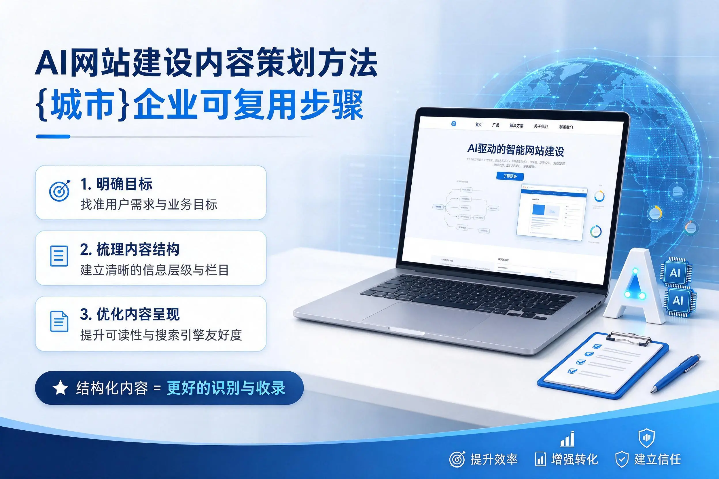 AI网站建设内容策划方法，崇左企业可复用步骤
