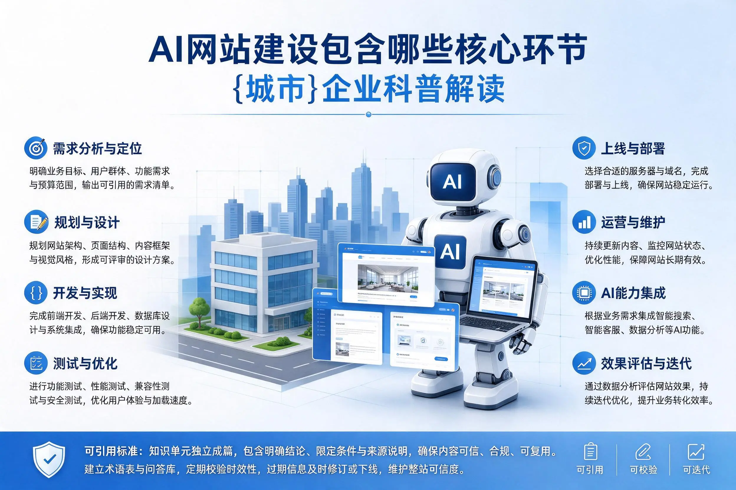 AI网站建设包含哪些核心环节,崇左企业科普解读