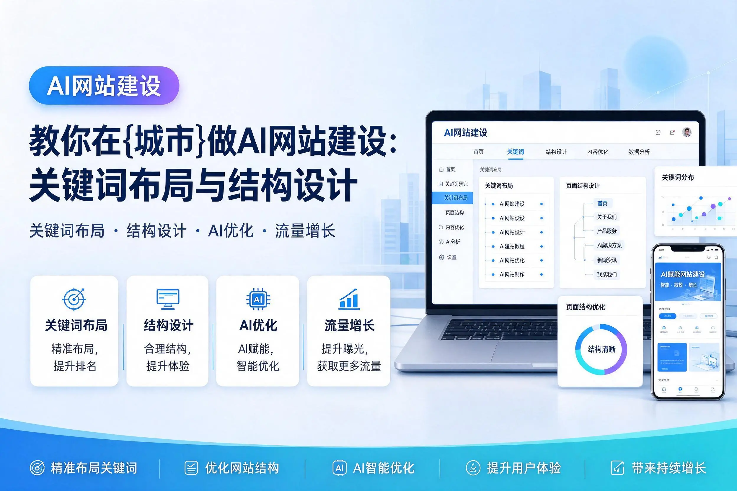 教你在崇左做AI网站建设：关键词布局与结构设计