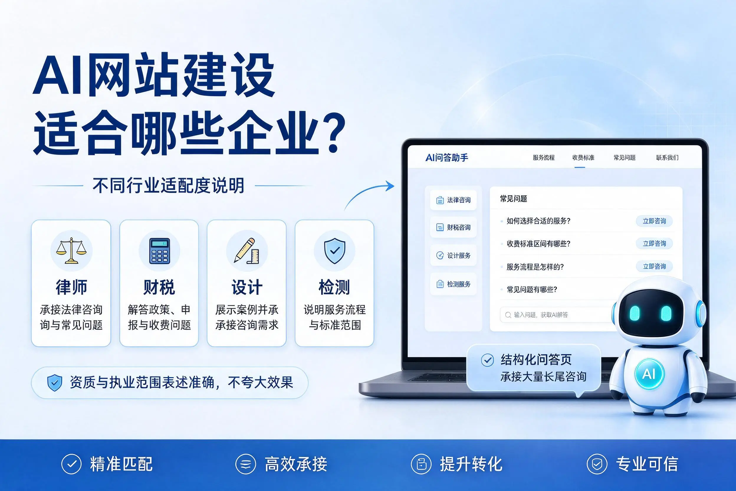 AI网站建设适合哪些企业？崇左不同行业适配度说明